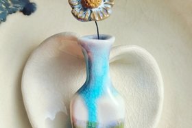 Spring / Ceramic Mini Vase & Flower