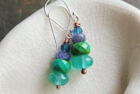 Verdant Dreams / Gemstone and Sterling Silver Earrings